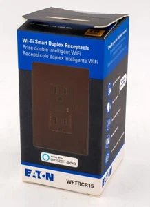 Eaton WFTRCR15-RB-SP-L, WLAN Smart Receptacle, funktioniert mit Amazon Alexa, 15A 125V - Bild 1 von 3