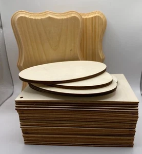 Wooden Craft Plaques | Various Sizes And Shapes | Solid Wood And Balsa Wood - Picture 1 of 13