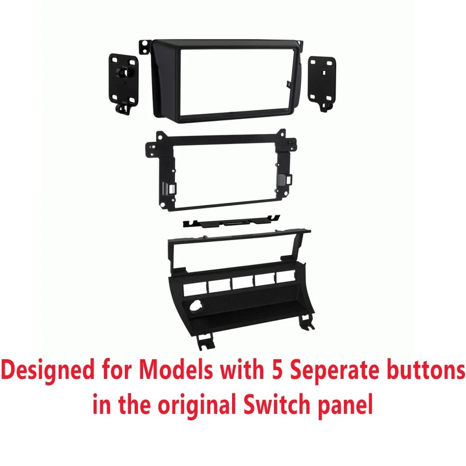 Car Stereo Dash Radio install kit for BMW 3-Series 1999-2006 with 5-Switch Panel - Image 1 of 1