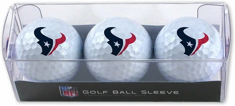 NFL Houston Texans 3-Pack Golf Ball Sleeve Cover