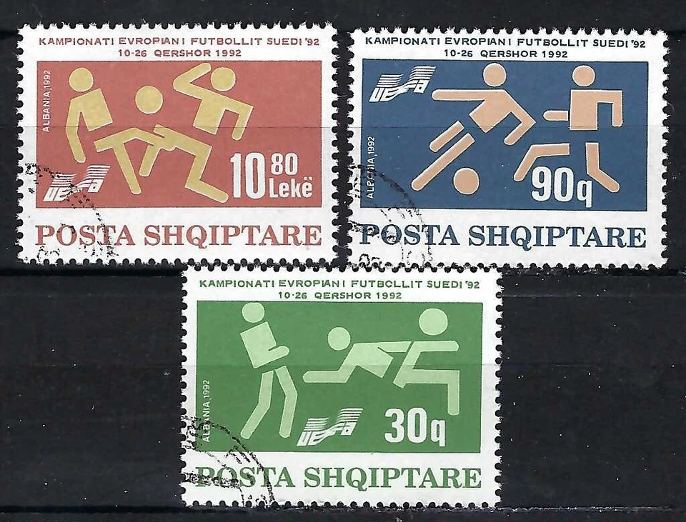 Albania 1992 3v. CTO NH Campeonato de Europa de Fútbol 1992 Deportes Foto 1 de 1