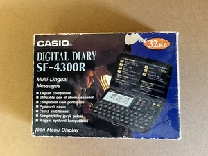 Vintage CASIO Digital Diary SF-4300R Retro Original Box And Manual - Picture 1 of 3