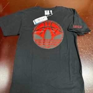 Adidas Mens Black Top Ten Short Sleeve Crew Neck Pullover T Shirt Size US Small - Picture 1 of 3