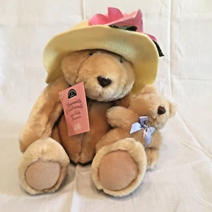 Hallmark Small Plush Bear Bearnadette Cuddlesworth and Baby Fuzzmore With Tag - Picture 1 of 10