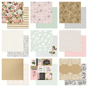Kaisercraft Everlasting 12x12" - 2x Sheets Double Sided Craft Scrapbooking Paper - Picture 1 of 12