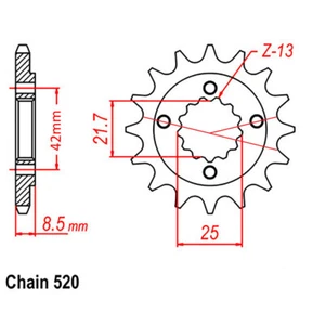 RK Front Sprocket 14T 31-103-14 - Picture 1 of 1