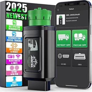 Bluetooth Heavy Duty Truck Scanner All System Diesel Diagnostic DPF Regen HDOBD - Picture 1 of 13