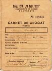 Romania, 1949, Vintage Associate Card, CFR Cooperative "16 Februarie 1933"