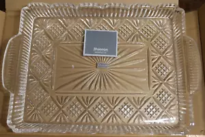 Shannon by Godinger, Dublin Pattern. 14" Crystal Serving Tray. Gorgeous, new - Picture 1 of 9