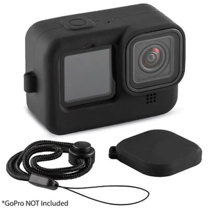 Protective Silicone Sleeve Rubber Case + Lanyard for GoPro Hero9 Hero10 Hero11 - Picture 1 of 6