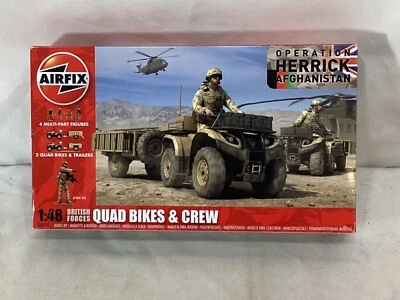 Airfix British Army Quad Bikes & Crew 1:48 Scale Model NEW Operation Herrick - Image 1 of 4