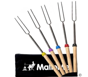 MalloMe Smores Sticks for Fire Pit Long - Marshmallow Roasting Sticks Smores Kit - Picture 1 of 5