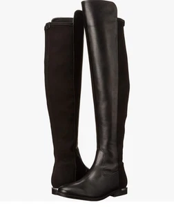 Calvin Klein Women Rania Over the Knee Riding Boots Size US 5.5M Black leather - Picture 1 of 19