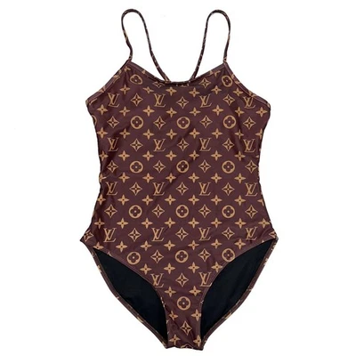 NUEVO Louis Vuitton Monograma LV Una Pieza Traje de Baño Body Leotardo Talla S FR 36 Foto 1 de 4