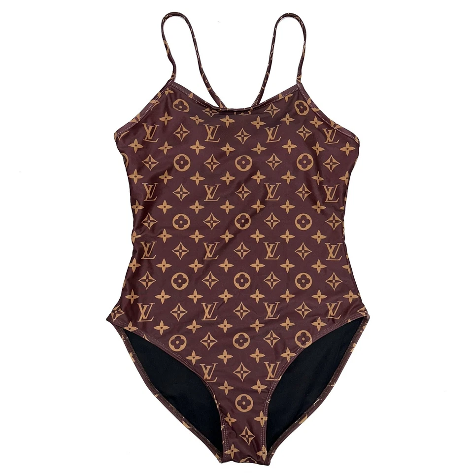 NUEVO Louis Vuitton Monograma LV Una Pieza Traje de Baño Body Leotardo Talla S FR 36 Foto 1 de 4