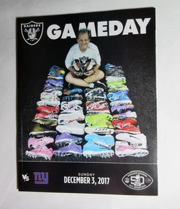 Gameday Program Oakland Raiders vs New York Giants Sunday December 3, 2017 - Picture 1 of 1