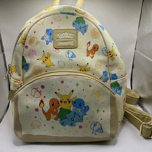 Loungefly Multicolor Pokemon Starters Pikachu Friends Ice-Cream Mini Backpack - Picture 1 of 9