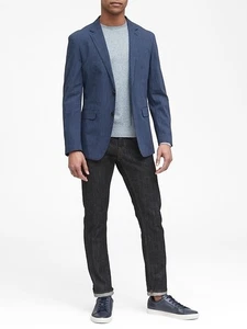 Banana Republic Mens Italian Denim Blazer Sport Coat $375 - 42R -NEW w/Tags - Picture 1 of 18