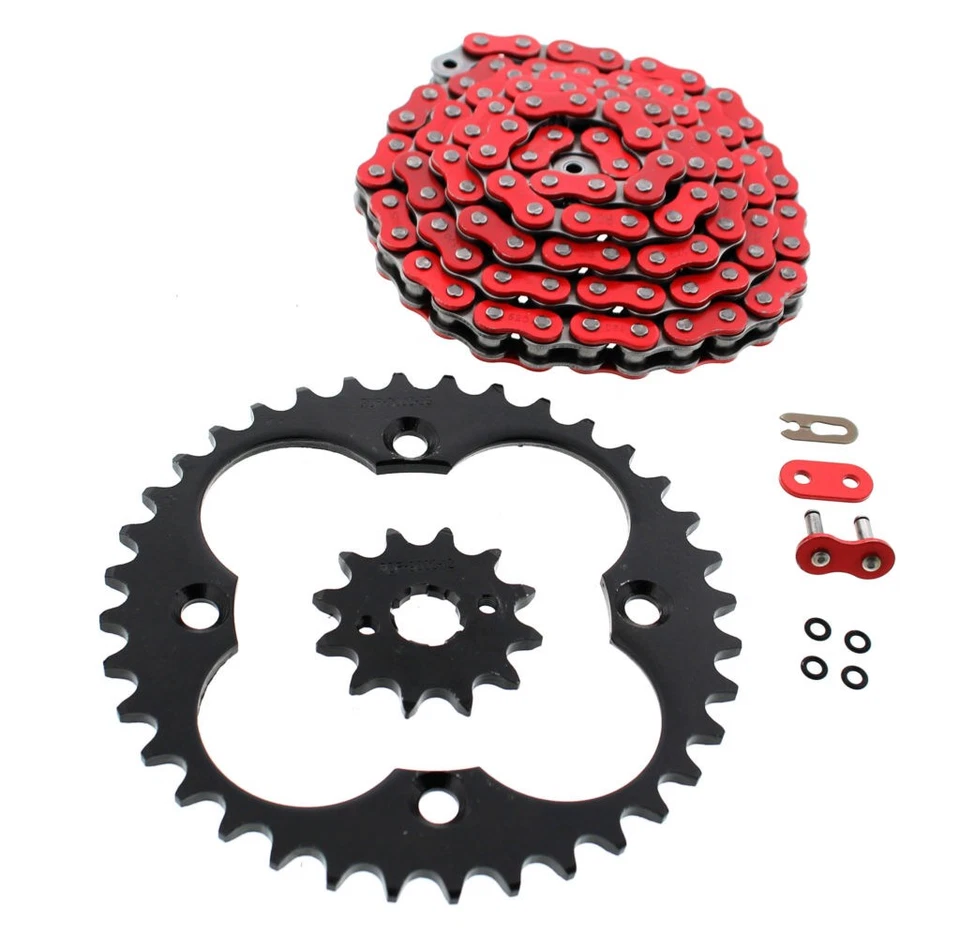 Honda FourTrax 250R TRX250R 1991 1992 cadena roja y piñón negro 12/36 96 L Foto 1 de 1