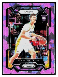 2023-24 Panini Prizm #287 Colin Castleton Prizms Pink Ice LA Lakers novato - Imagen 1 de 2
