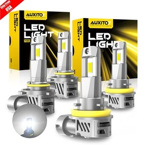 AUXITO Combo 9005 HB3 9006 H11 LED Headlight Bulbs High Low Beam 6500K 320000LM - Picture 1 of 18