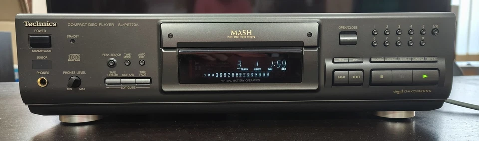 Technics SL PS 770A Lettore CD Classe A con Telecomando Originale Technics Hi-Fi - Immagine 1 di 4