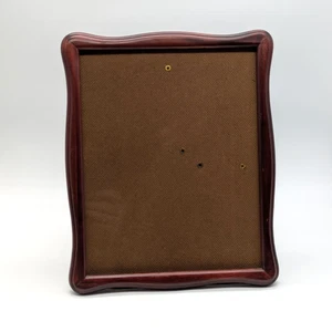 Cornice portafoto vintage legno ciliegio teak 8x10 MCM danese angoli arrotondati smerlata rara - Foto 1 di 8