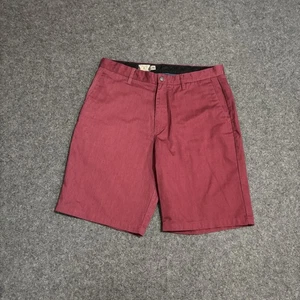 Volcom VMonty Chino Shorts Size 36 Maroon Casual Fit - Picture 1 of 10