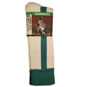 Ridgeview Baseball Tube Socks Kelly Green Stripe Vintage USA, Sock Sz 6-8½ New - Picture 1 of 4