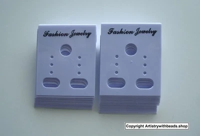 Earring display cards 100 LILAC acrylic pierced clip on jewelry display JD035BL - Image 1 of 4