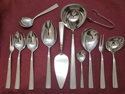 WMF Odeon Cromargan Vorleger 12 teiliges Servierbesteck u.a Salatbesteck  - Bild 1 von 4