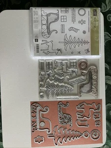 Stampin’ Up! SANTA’S SLEIGH Stamp Set & Framelits Christmas Reindeer Tree - Picture 1 of 4