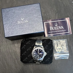 Bulova Marine Star Herrenuhr 98c62 Vintage in Box neue Batterie blau/edelstahl - Bild 1 von 18