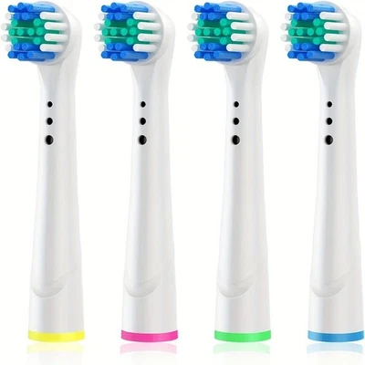 4 Replacement Toothbrush Head Rotating Oral B Braun Electric Soft Bristles Brush - Image 1 of 4
