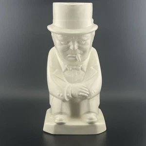 Jarra vintage COPELAND SPODE Winston Churchill Toby Eric Olsen blanco roto - Imagen 1 de 10