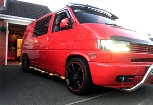 Side Bars + Amber LEDs + DownLights For Volkswagen T5 Transporter SWB 2004-2015 - Picture 1 of 7