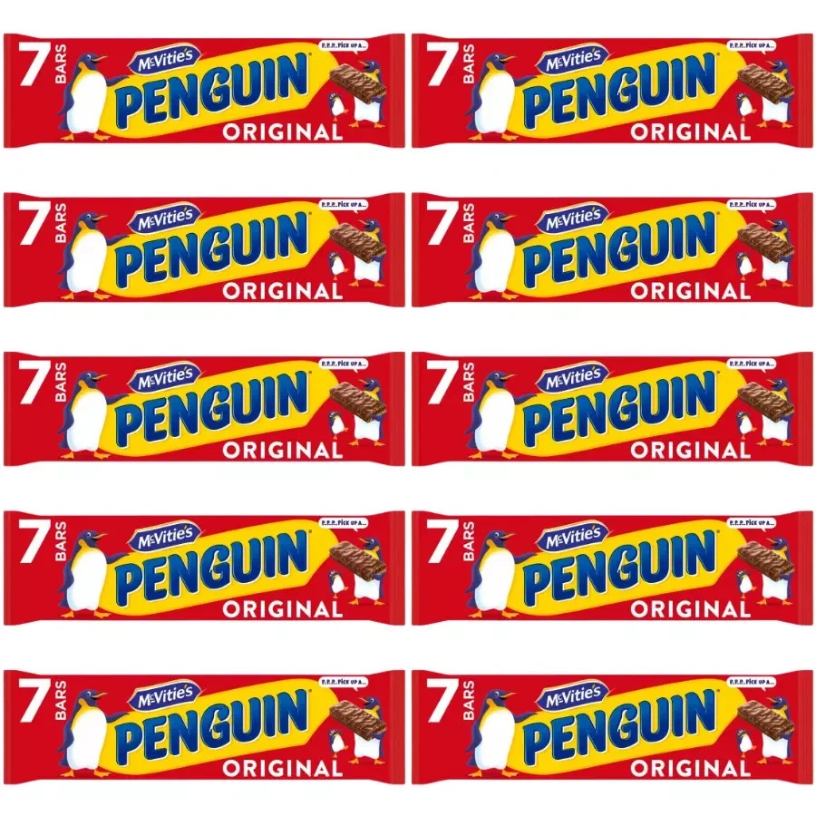 McVitie's Penguin Milk Chocolate Biscuit Bar Multipack 7 x 24.6g (10 Pack) - Image 1 of 3