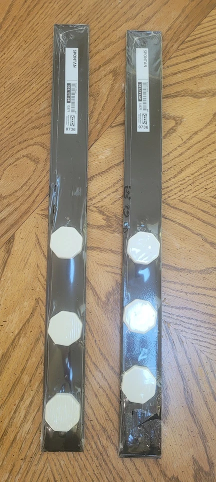 2 IKEA Spontan Magnetic Message Strip Wall Rail Noticeboard for Magnets Black