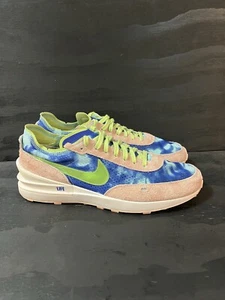 Nike By You ID Waffle One Sneakers Uomo Taglia 14 Blu Rosa Tye Dye DJ0966-991 - Foto 1 di 8