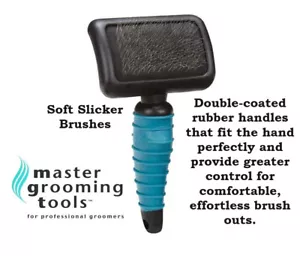 Master Grooming Tools MEDIUM SOFT SLICKER BRUSH Ergonomic DOG CAT Dematting Hair - Picture 1 of 3