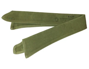 Green Van Heusen collar Size 15.5 vintage army olive semi-stiff Style 11 HK - Picture 1 of 3