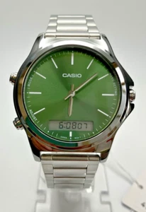 Casio Uhr MTP-VC01D-3 Ana-Dig brandneu grünes Zifferblatt - Bild 1 von 7