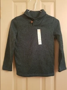 new NWT Jumping Beans boys green sweater fleece pullover 7 years - Picture 1 of 4