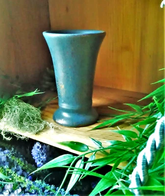 Majolika Keramik Krug Vase Handarbeit blau Glasur Landhaus Shabby Vintage - Bild 1 von 4