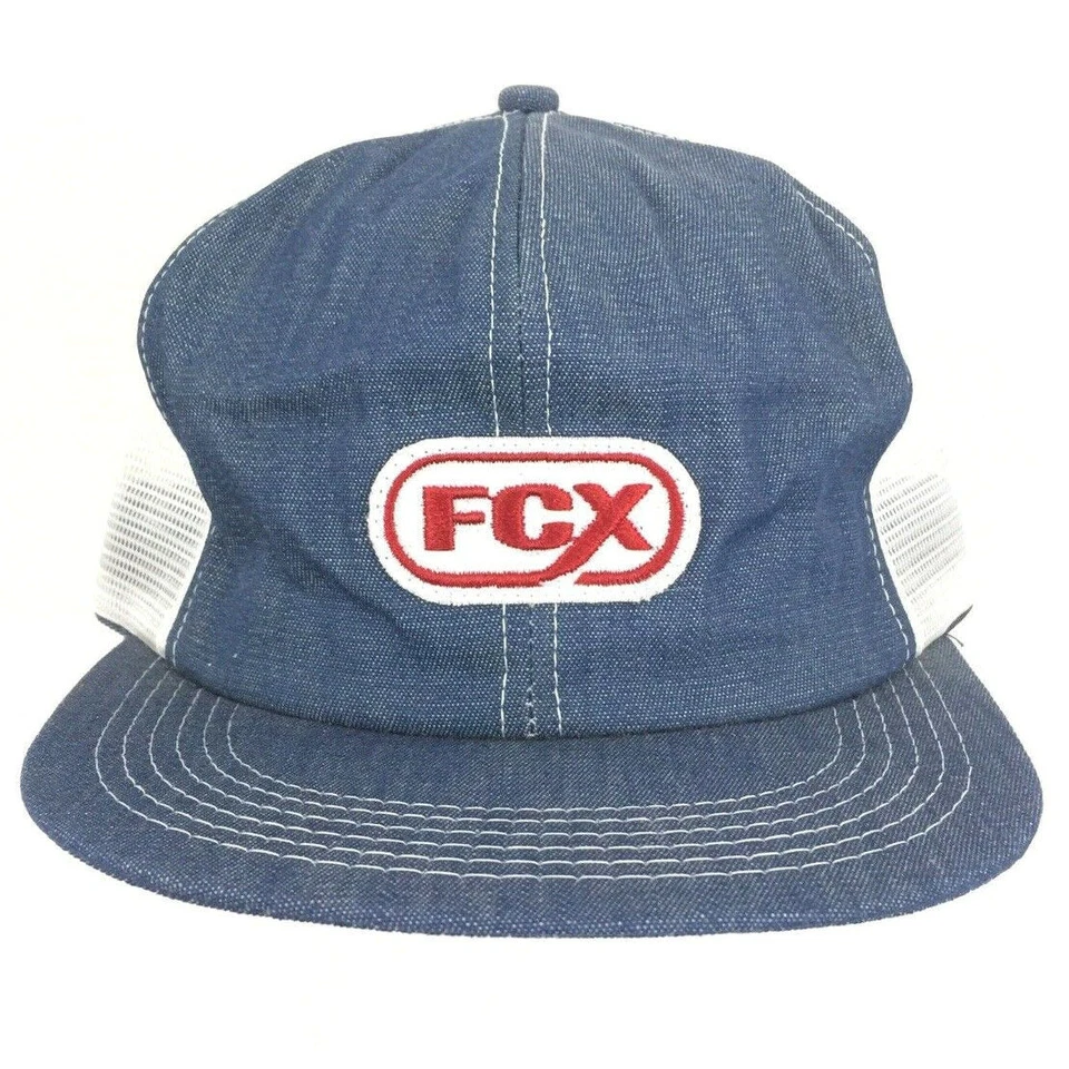 De colección FCX Sombrero Parche Denim Gorra Malla Espalda Camionero Snapback Logo Béisbol Marca K Foto 1 de 4