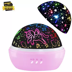 Night Light for Kids,Unicorn Light&Star Projector Gifts Kids Toddlers,Night Baby - Picture 1 of 12