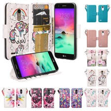 For TracFone/Straight Talk LG L413/LG 413DL Magnetic Fold Leather Wallet Cover