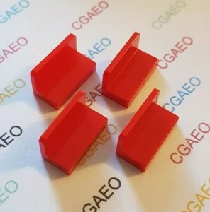 4 X Lego 4865b - Panel 1 x 2 x 1 with Rounded Corners RED - Imagen 1 de 1