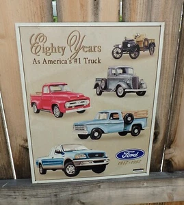FORD Eighty Years As America's #1 Truck ~ Blechschild ~ 13" x 16" - Bild 1 von 1