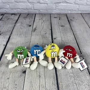 M&M's World Las Vegas Bean Bag Plush Toys Blue Yellow Red Green 1997 Vintage - Picture 1 of 12